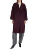 Vicolo cappotto doppiopetto lungo misto lana bordeaux