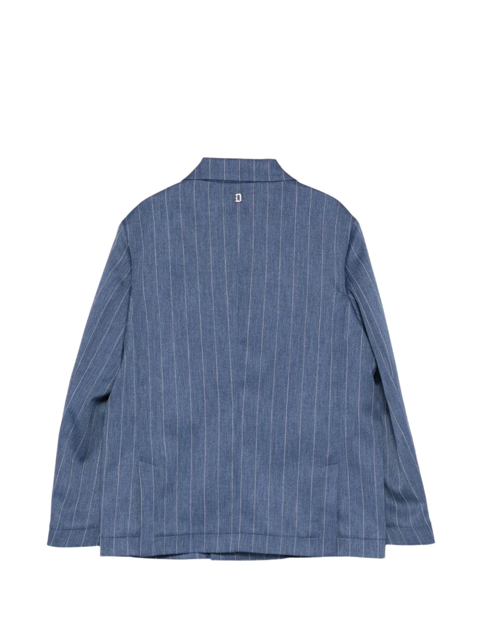 Dondup giacca doppiopetto bambino in fantasia gessata blu