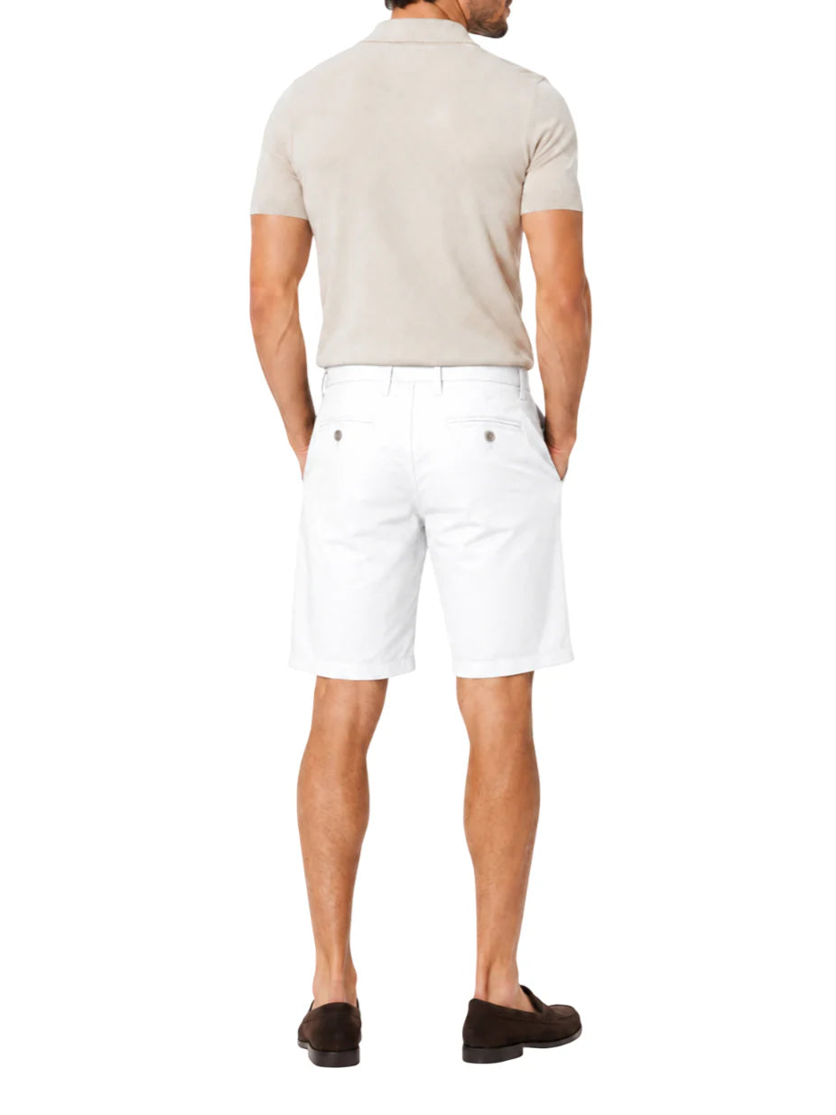 Le Braghe bermuda uomo in rasatello di cotone bianco