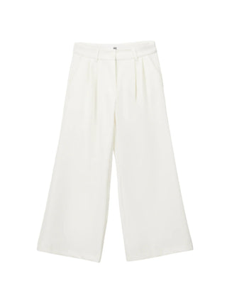 iDo pantaloni palazzo bambina con pinces panna