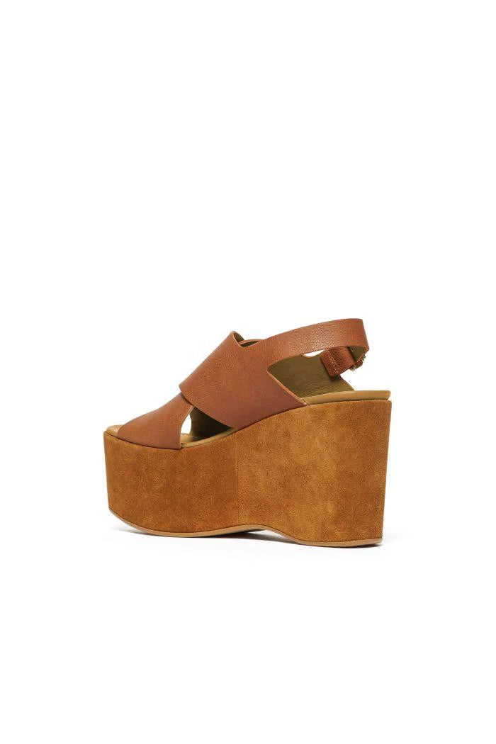 Aniye By sandali Lula platform in pelle e suede cuoio