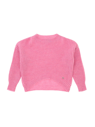 Please maglia bambina misto lana rosa NB46230G78 1371 PLEASE KID