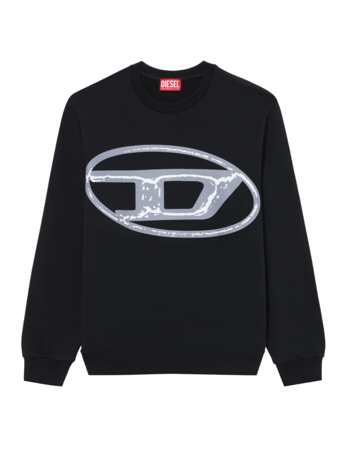 Diesel felpa Sbonnie con maxi logo nero