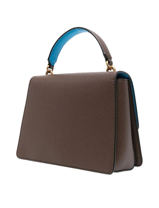Pinko borsa Love One Top Handle Classic in pelle marrone 100066-A2JZ LE2Q PINKO 
