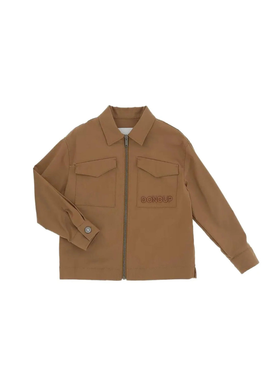 Dondup giacca camicia bambino con tasconi marrone