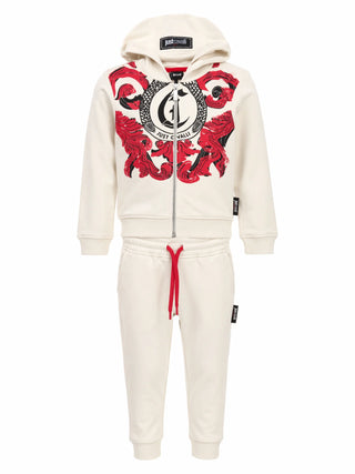 Just Cavalli completo felpa e pantaloni neonato Zoaga panna