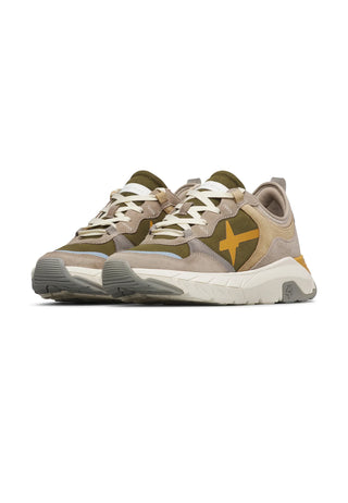 W6yz sneakers uomo Next in suede e tessuto verde beige