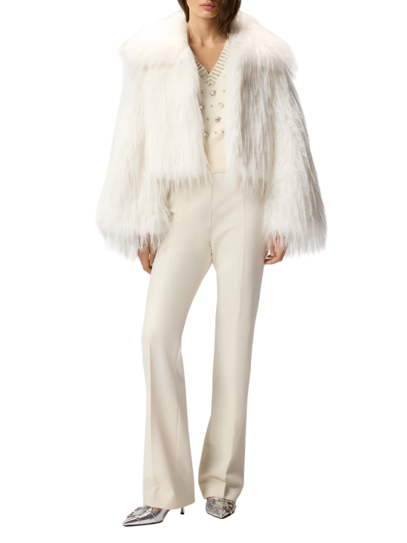 Pinko pantaloni flare donna Pita panna