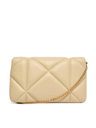 Love Moschino borsa a tracolla in ecopelle trapuntata beige chiaro