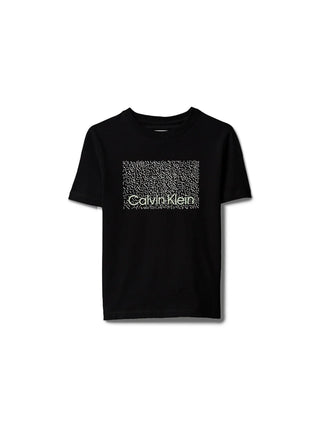 Calvin Klein Jeans T-shirt unisex bambino con stampa logo nero