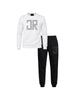 John Richmond completo bambino felpa e pantaloni bianco nero