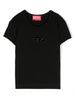 Diesel T-shirt manica corta Tangie con logo cut out nero