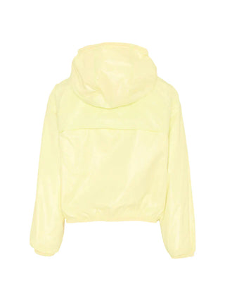 K-Way giubbino reversibile bambina con cappuccio rosa giallo