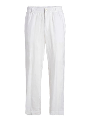 Jack&Jones pantaloni uomo in lino Loose fit bianco