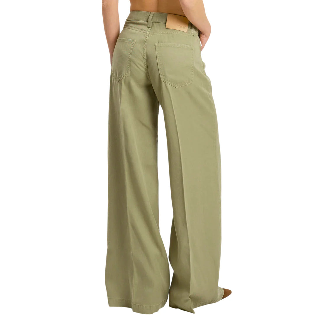 Vicolo jeans palazzo donna verde salvia