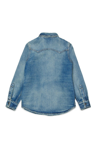 Diesel camicia bambino Ceko in denim lavaggio blu
