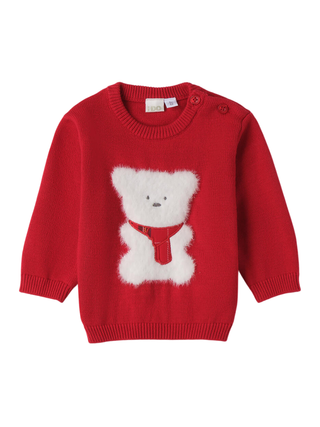 iDo maglia natalizia neonato con orsetto rosso 4F033 2253 iDO 