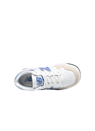 New Balance sneakers bambino 480 in ecopelle e suede bianco celeste
