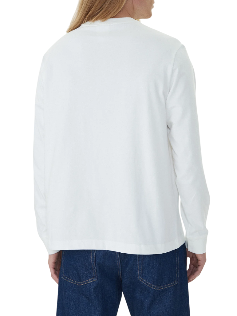 Calvin Klein T-shirt manica lunga con logo bianco