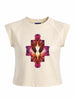County of Milan T-shirt bambina con stampa iconica panna