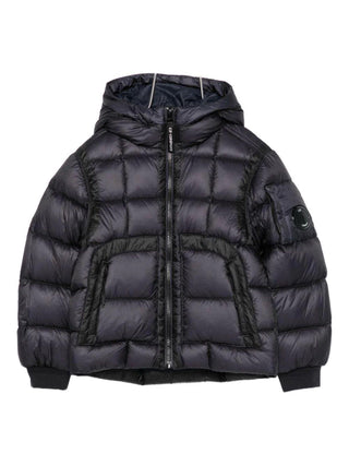 C.P. Company piumino trapuntato bambino con cappuccio nero CUS01F-L3AB1 60100 C.P. COMPANY U16 