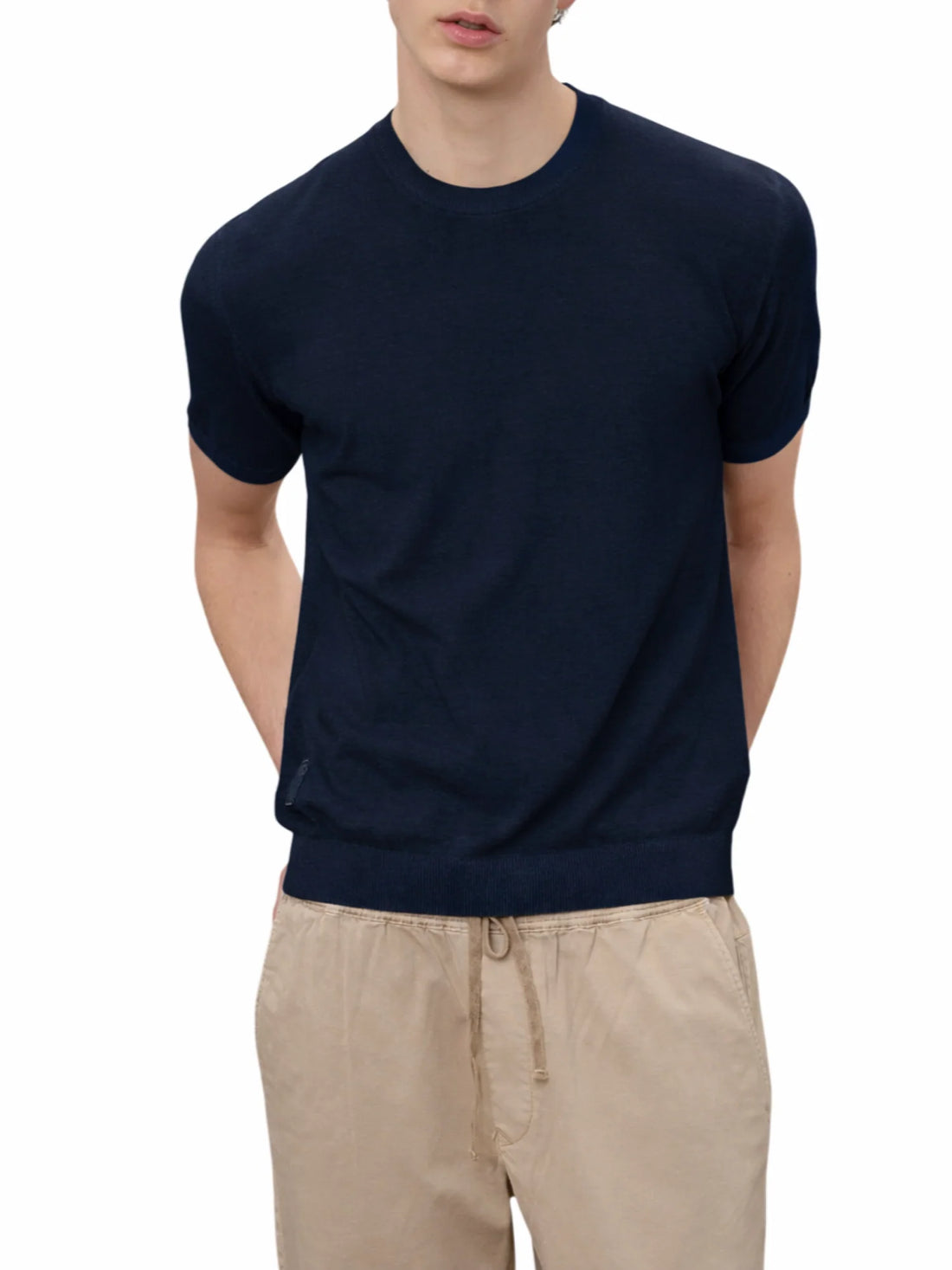 Blauer maglia uomo manica corta in cotone blu