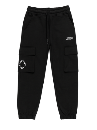 County of Milan pantaloni cargo bambino nero