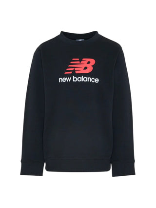 New Balance felpa bambino stampa logo nero