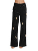 Relish pantaloni palazzo Avezam con applicazioni gioiello nero