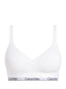 Calvin Klein reggiseno imbottito con fascia logata bianco