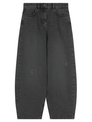 Patrizia Pepe jeans bambina gamba larga lavaggio nero 7P0394-D125 K474 PATRIZIA PEPE 