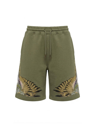 County of Milan bermuda bambino con stampa iconica verde militare