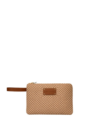 4giveness pochette donna Capri in rafia Kenia beige