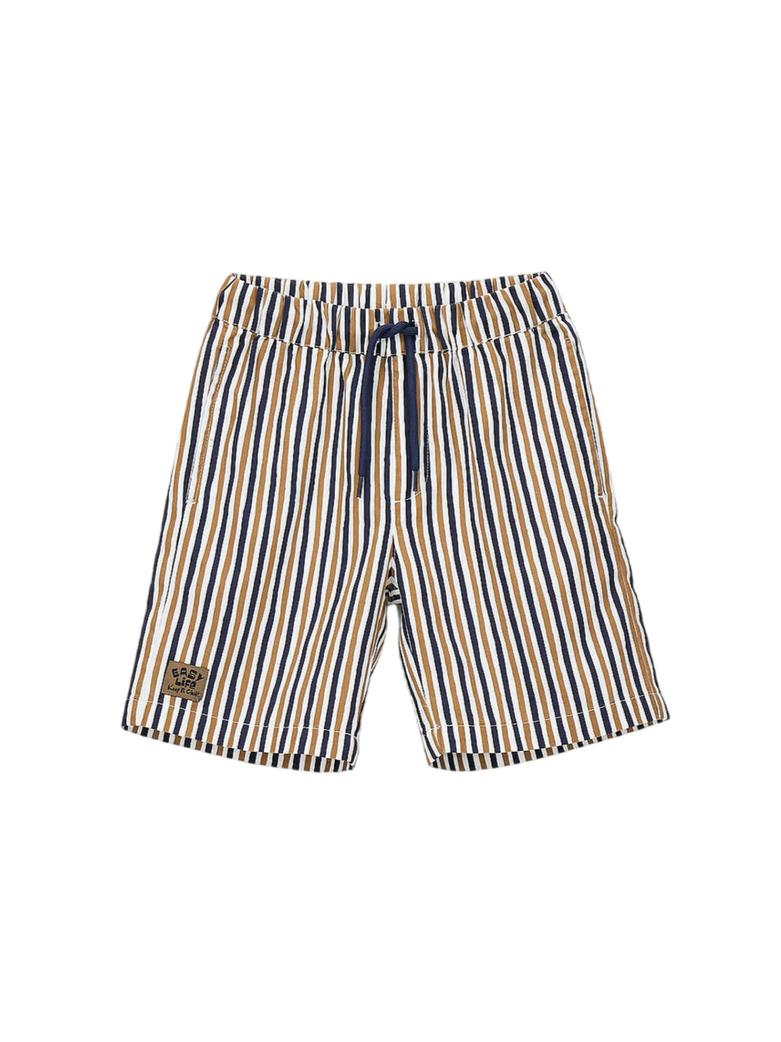 iDo bermuda a righe bambino bianco blu beige