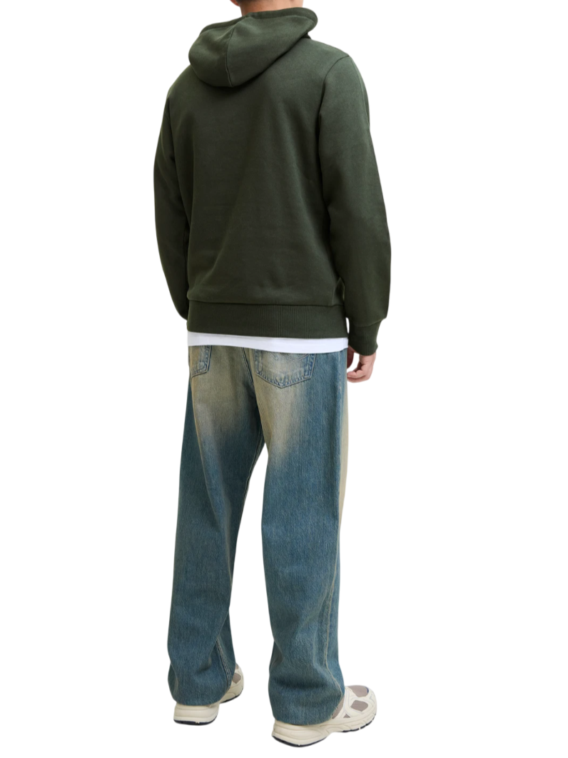 Jack&Jones felpa uomo con cappuccio verde