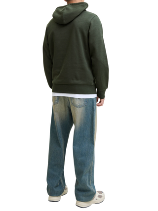 Jack&Jones felpa uomo con cappuccio verde