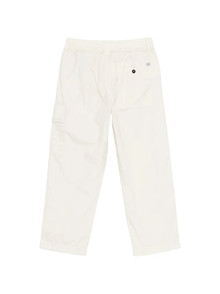 C.P. Company pantaloni bambino in gabardine ecrù