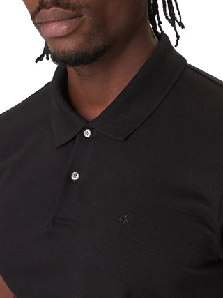 Calvin Klein polo uomo manica corta slim nero