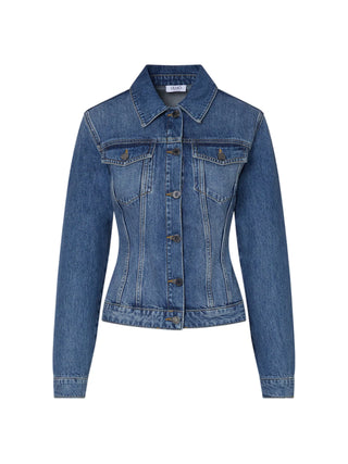 Liu Jo giubbino donna in denim con stringhe lavaggio blu