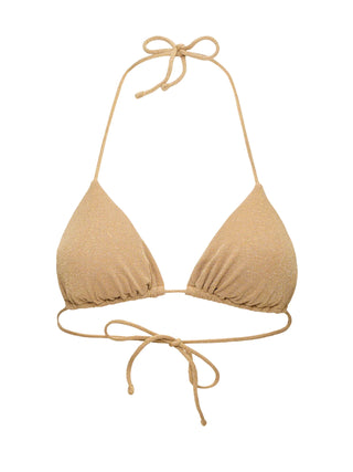 Me Fui bikini top triangolo donna lurex oro
