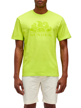 Sundek T-shirt uomo manica corta con logo verde