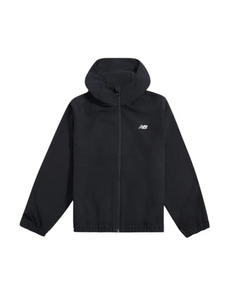 New Balance giacca bambino con zip e cappuccio nero