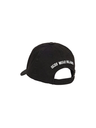 GCDS cappello con visiera unisex bambino con logo nero