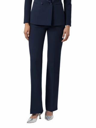 Silence pantaloni a zampa in tessuto tecnico blu