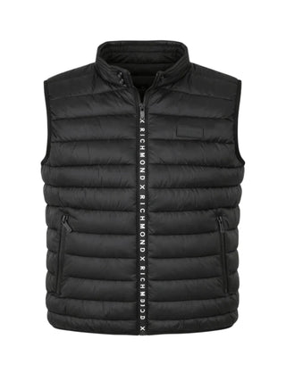 John Richmond gilet imbottito trapuntato uomo nero
