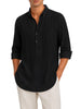 Alta Tensione camicia uomo in cotone maniche lunghe nero