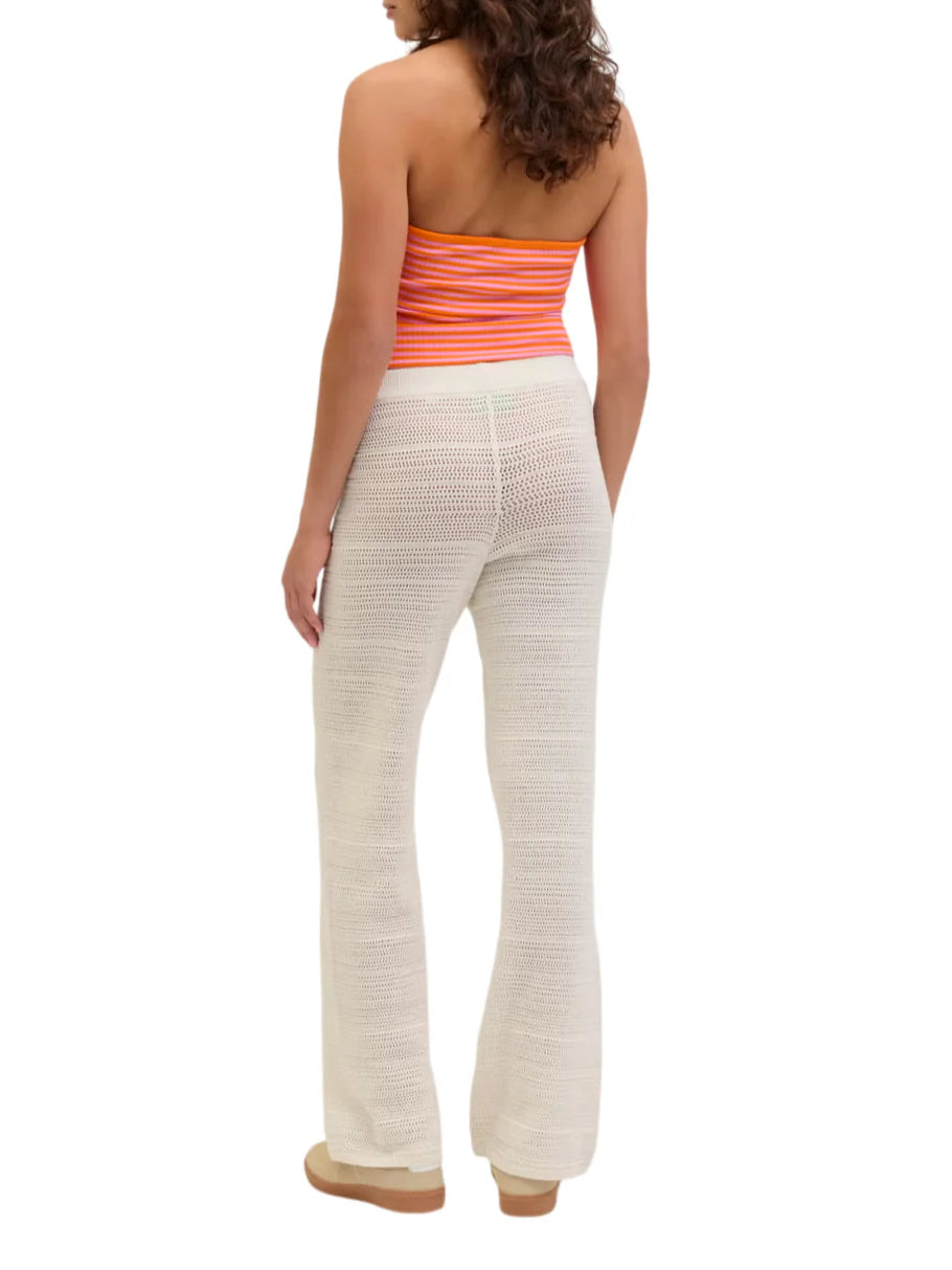 Jjxx pantaloni crochet donna flare panna
