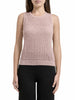 Yes Zee maglia smanicata traforata donna rosa