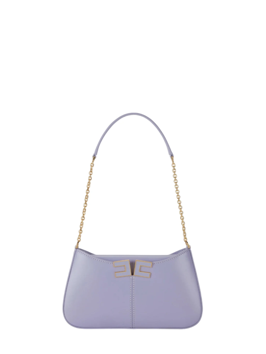 Elisabetta Franchi borsa a spalla con logo iconico lilla
