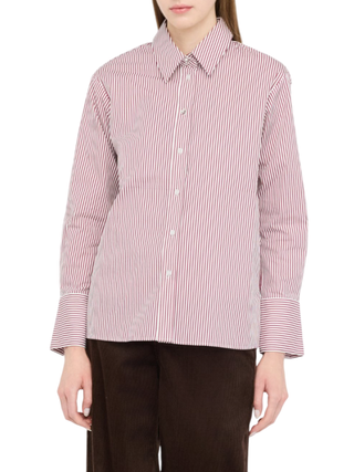 Liu Jo camicia manica lunga a righe bianco borgogna UF5242T9814 03N05 LIU JO 